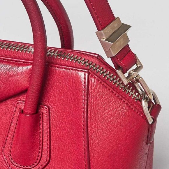 Givenchy Dark Red Sugar Goatskin Leather Small Antigona Bag - Picture 4 of 12